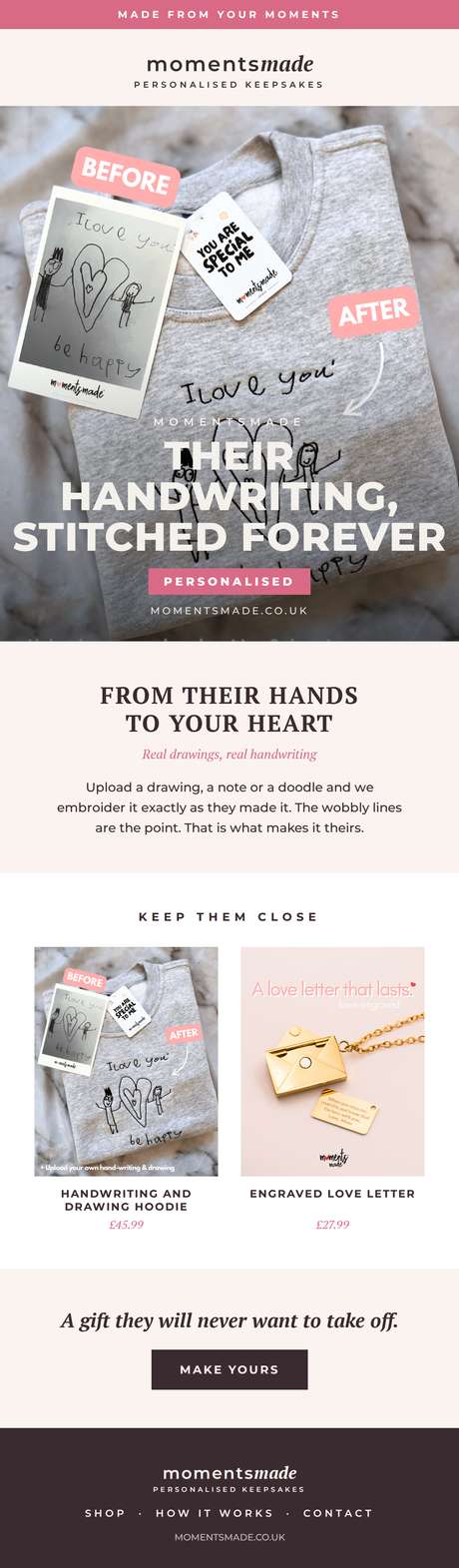 Product story email designed by JHA Media