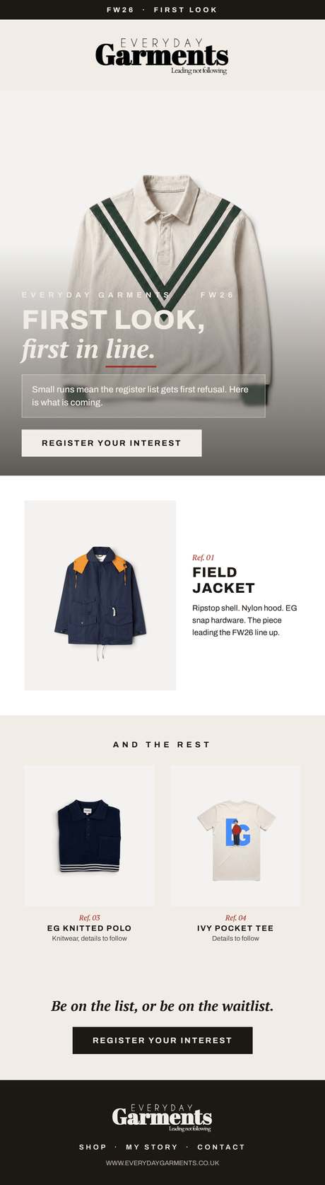 First look email designed by JHA Media