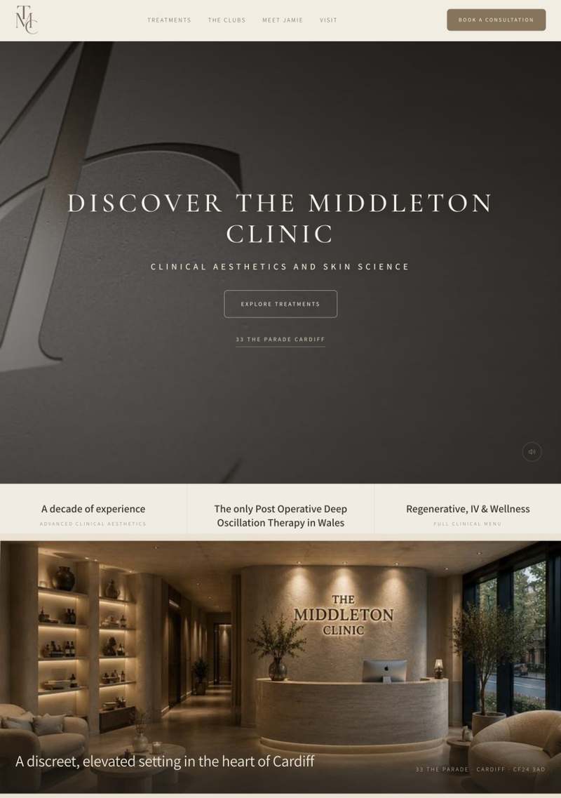 The Middleton Clinic website built by JHA Media